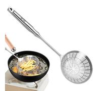 Mesh Strainer with Handle | Stainless Steel Slotted Stainless Steel Kitchen Spoon Perforated Spoon for Pasta, French Fries, Frying in Vegetable Oil, Cooking, Home and Pro Cooking