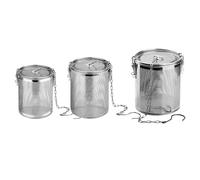 Mesh Strainers 1PCS 304 Stainless Steel Tea Ball Infuser Spices Strainer Fine Mesh Soup Seasonings Separation Basket with Chain Hook Kitchen Tool Food Strainer(1.3L)