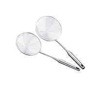 Mesh Strainers Powerful Colander Perfect Frying Utensil Professional Skimmer Solid Spider Strainer Skimmer Ladle with Handle Stainless Steel Kitchen Tool Kitchen Gadgets