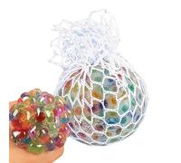 Mesh Stress Balls, Sensory Stress Balls, Fidget Toys Squeeze Ball, Mesh Grape Ball, Water Bead Squeeze Ball, Soft Elastic Colorful Sensory Stress Balls for Kids, Adults