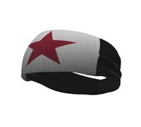 Mesh Style California Lone Star Flag Headbands Men Women Non Slip Wicking Sports Sweatband for Gym Basketball Yoga Hairbands