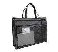 Mesh Supply Bag - Mesh Zip Bag, Waterproof Plastic Net | Small Storage Bag for Items MP3 Charger Earger Keys Travel Kit Organiser for Lipstick Cosmetic Jewellery, black, 17.13x13.11x4.45 Zoll, See