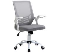 Mesh Swivel Office Chair Task Computer Chair w/ Lumbar Support, Grey Vinsetto