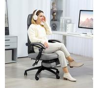 Swivel Office Chair Recliner Lunch Break Chair Adjustable Height VINSETTO Dark Grey One Size