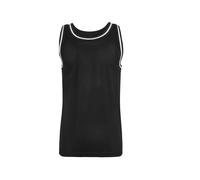Build Your Brand Men's Mesh Tanktop Neck Gaiter - Black/White - X-Large