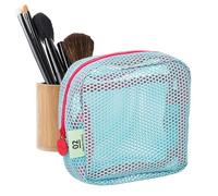 Mesh Toiletry Bag - Polyester Makeup Multifunctional Design | Stylish Appearance Zipper Bag Makeup Bags for Cosmetics, Office Supplies, Travel Accessories for Men and Women, a, Siehe