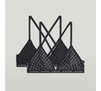 Mesh Triangle Bralette 2-Pack - Black - Women L