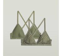 G-star D29446-01 Bralette Bra 2 Units Green M Woman