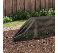 Mesh Tunnel Black 300 x 50 x 48.5 cm Steel and Polyethylene for Plant Protection Garden Protection Against Insects, Birds, Moisture and Frost Mulch Bark Mulch Wood Mulch