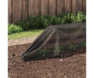 Mesh Tunnel Black 300 x 50 x 48.5 cm Steel and Polyethylene for Plant Protection Garden Protection Against Insects, Birds, Moisture and Frost Mulch Bark Mulch Wood Mulch