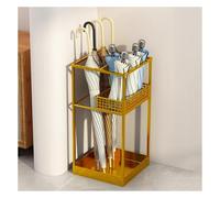 Mesh Umbrella Stand for Entryway Durable Holds 15 Umbrellas Multi Purpose Storage for Home Office,Gold