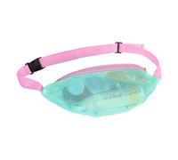 Mesh Waist Pack, Adjustable Mesh Beach Waist Pack, Large Capacity Mesh Seashell Bag for Swimming, Vacation, Travel, Picnic, and Beach