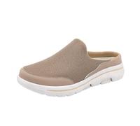 Mesh Walking Shoes Backless Men, Summer Mesh Breathable Lazy Shoes Non-Slip Half Drag Leisure Shoe Lightweight Outdoor Fashion Slippers Slip On Soft Bottom Athletic Shoe Wide Hiking Footwear Khaki