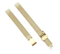 Mesh Watch Bands Replacement Straps Adjustable Stainless Steel Watchbands For Men Women Universal Metal 14mm 16mm 18mm 20mm(Gold,18mm)