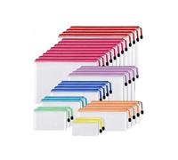 Mesh Zipper Pouch 30PCS Waterproof Bags Document for Organizing School Supplies, Office Appliances