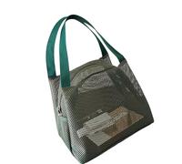 Meshes Toiletry Bag Travel Organiser Transparency Ventilated Large Capacity Portable Cosmetic Storage Bag for Gym Beach See Through Mesh Gym Essential, Green