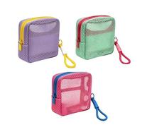 meshmakeupBag for Travel - 3 Pieces Portable makeupStorage | Featuring A Honeycomb meshMaterial and Fully Transparent meshFabric, This meshmakeupBag Keeps Interior Contents Clearly Visible.