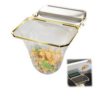 Meshmate Waste Rack Sink,Foldable Sink Strainer Basket,Kitchen Sink Filter Rack, Kitchen Sink Filter Rack for Leftover Collection and Preventing Sink Clogging (White, with 100 Bags)