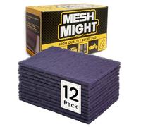MeshMight 12-Pack 6"x9" Non-Woven Scuff Pads - Purple P600 Aluminum Oxide Abrasive for Scouring, Sanding, Paint Primer Prep - Automotive, Auto Body, Woodworking, Surface Preparation (Purple)