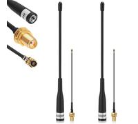 Meshnology 2Pcs 868MHz LoRa Antenna 10dBi Gain for Meshtastic Long Range Soft Whip Antenna 19cm Omni SMA Male with Cable Extension Cord Black