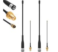 Meshnology 2pcs 868MHz LoRa Antenna 10dBi Gain Meshtastic Long Distance Soft Whip Antenna 40cm Omni-Directional SMA Plug with Extension Cable Black