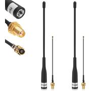 Meshnology 2Pcs 915MHz LoRa Antenna 10dBi Gain for Meshtastic Long Range Soft Whip Antenna 19cm Omni SMA Male with Cable Extension Cord Black