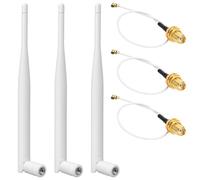 Meshnology 868 MHz LoRa Antenna, 3 dBi Gain, Omnidirectional SMA Connector + 10 cm Extension Cable, Meshtastic LoRa Antenna for V3 and V4 Development Boards, 3-Pack (White)