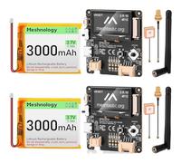 Meshnology Wio Tracker L1 Board with 3000mah Battery SX1262 nRF52840 for Ar duino Meshtastic LoRa, Blue Tooth 5.0 GPS, 1.3" OLED, Support Battery Type-C and Solar Charge, Rich Interface (2 Pack)