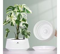 Meshpot 21 cm Self Watering Pots for Indoor and Outdoor Plants with Good Airflow and No Leaking,Set of 2,Decorative Large Self Watering Planter with Drainage for Houseplants,Pothos,Peace Lily,Herbs