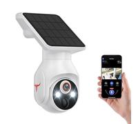 MeshSear 1080P Solar Security Cameras Wireless Outdoor, 360° View Pan/Tilt, Color Night Vision, Easy to Install, Real-Time Alerts, 2-Way Audio, Cloud Storage (Sold Separately), 2.4Ghz Wi-Fi Only