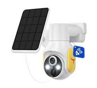 MeshSear 4G LTE Cellular Security Camera Wireless Outdoor, No Wi-Fi Solar Powered Camera, 360° Live View, Color Night Vision, PIR Motion Sensor, Two-Way Talk, Built-in SIM Card, Unlimited Plan