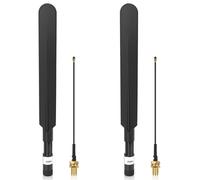 Meshtology Meshtastic 868MHz LoRa Antenna 10dBi Gain Long Range Outdoor Antenna 21cm Omni SMA Male for ESP32 LoRa V3 RAK Development Board with 10cm Extension Cable Two Black