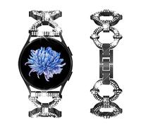 Mesime Bling Bands Compatible with Samsung Galaxy Watch 7 40mm 44mm, 20mm Stylish Replacement Strap Galaxy Watch 7 Band with Rhinestone Protective Case for Women