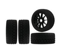 Mesimsple Plastic Rim Wheel and Highway Rubber Tire for Arrma Felony Infraction Typhon 6S 3S BLX 550 Mega Limitless Roller Upgrade Parts Black