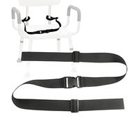 MESINURS Shower Chair Seat Belt, Anti-Slip Bath Bench Safety Strap for Elderly Disabled Patients, Adjustable Replacement Belt with Durable Buckle for Shower Chair/Transfer Bench/Wheelchair,Black,1.9"