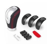 MESKEL Car Shifter Head 5/6 Speed Universal R PU Leather Gear Shift Knob Manual Car Replacement Modified Head(Red)