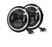 MESKEL Front Headlights Assembly For Land For Rover For Range For Rover County Classic Sport Utility 4-Door 1995 1997 2pcs Moto Car 7inch Led Headlight DRL H4 Hi-Lo Angel Eyes Headlamp