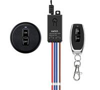 Meskliu Wireless Relay 230 V, Mini Radio Switch with Remote Control, AC 220 V/230 V/240 V 10 A Wireless Relay Wall Switch with 328 ft Long Range for Household Appliances, Ceiling Lights, Water Pump,