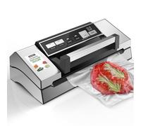 Mesliese Vacuum Sealer Machine, Super Powerful 95kPa 140W Handle Design Food Sealer, Double Seal Strip with Build-in Cutter & Countdown Display, PULSE & Marinate, 2 Bag Rolls