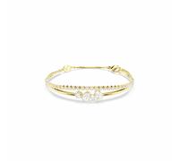 Mesmera 18ct Yellow Gold Plated Mixed Cut Crystal Double Bracelet