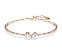 Mesmera bangle, Mixed cuts, White, Rose gold-tone plated