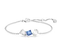 Swarovski Mesmera Bracelet, White and Blue Crystals on a Rhodium Plated Chain, from the Mesmera Collection