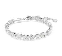 Mesmera bracelet, Mixed cuts, White, Rhodium plated