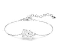 Mesmera bracelet, Mixed cuts, White, Rhodium plated