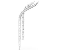 Mesmera brooch, Mixed cuts, White, Rhodium plated
