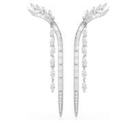 Mesmera earrings, Mixed cuts, White, Rhodium plated