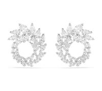 Swarovski Mesmera Silver White Marquise Cut Hoop Earrings