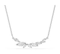 Mesmera necklace, Marquise cut, White, Rhodium plated