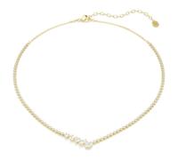 Mesmera necklace, Mixed cuts, White, 18K gold finish