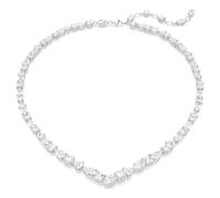 Mesmera necklace, Mixed cuts, White, Rhodium plated